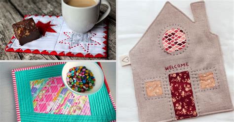 mug rug patterns  placemats allfreesewingcom