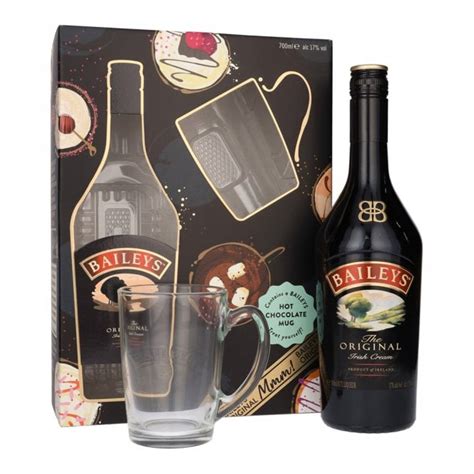 baileys original irish cream liqueur hot chocolate mug gift pack liqueurs   whisky