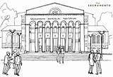 Coloring Auditorium Memorial Sacramento Pages sketch template