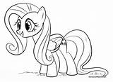 Pony Little Fluttershy Coloring Play Online Pages sketch template