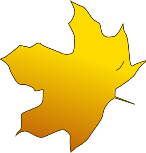 Illustration Of A Yellow Autumn Leaf Yellow Leaves Clipart Png
