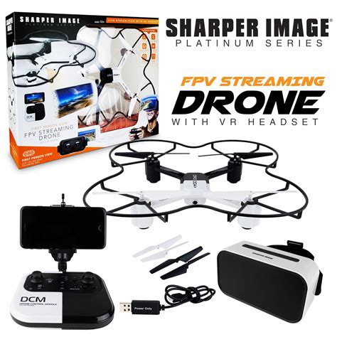 sharper image dro lunar drone  smartphone viewing virtual reality platinum series ghz