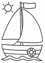 Sailboat Coloring Pages Transportation sketch template