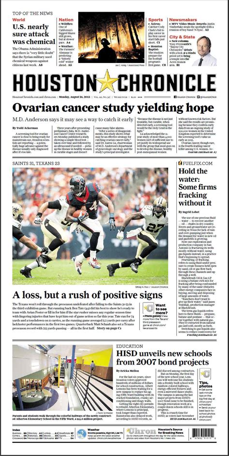Houston Chronicle Page 1