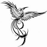 Phoenix Tribal Tattoo Bird Coloring Designs Long Tail Pages Tattoos Pheonix Simple Beautiful Tattoowoo Unique sketch template