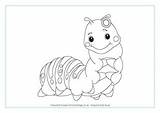 Colouring Caterpillar Minibeast Pages Colour Minibeasts Cartoon sketch template
