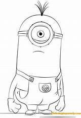 Tim Pages Eyed Minion Color Coloring Print sketch template