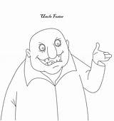 Uncle Addams Family Fester Coloring Character Pages Kids Stuffs Spooky Doing Guy Funny Studyvillage Attachments sketch template