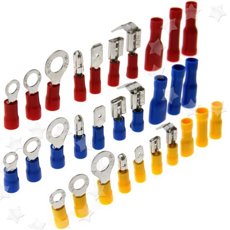pcs insulated electrical wire terminals crimp connector spade assorted kit ebay