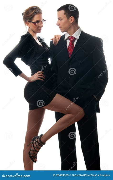 Beautiful Lady Seducing Young Businessman Stock Image Image Of Sexual