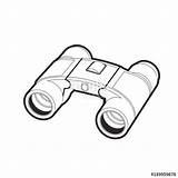 Binocular Binoculars Stroke sketch template