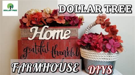 dollar tree farmhouse diyhome decor youtube