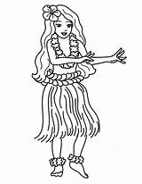 Coloring Hawaiian Hula Dance Pages Hawaii Dancer Girl Drawing Tourist Learn Kids Luau Dancing Boy Color Surfer Party Printable Wave sketch template