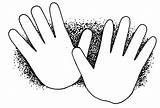 Clipart Hand Outline Hands Cliparts Template Library sketch template