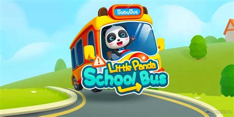 baby pandas school bus  play
