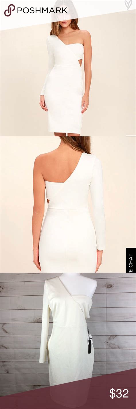 Lulu’s White One Shoulder Bodvcon Dress Clothes Design