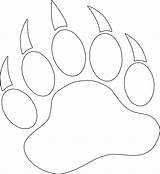 Paws Claw Bearpaw Claws Coloring4free Dxfeps Newsround Cbbc Pudsey Applique Pawprints Roberta sketch template