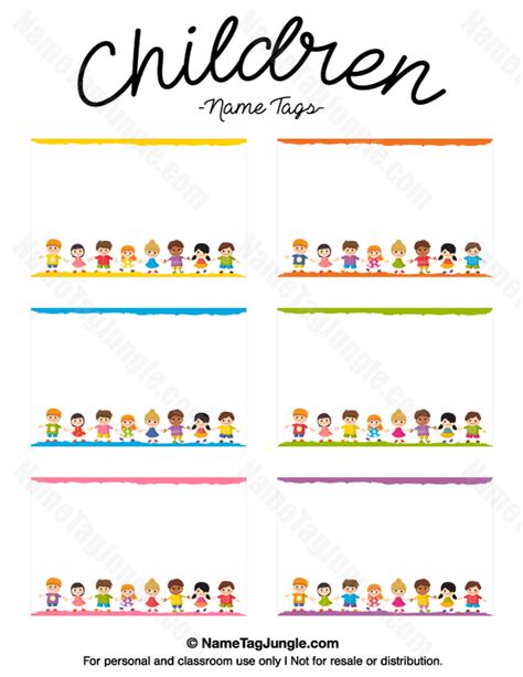 printable children  tags  template
