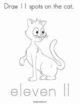Coloring Cat Spots Draw Choose Board Twistynoodle sketch template