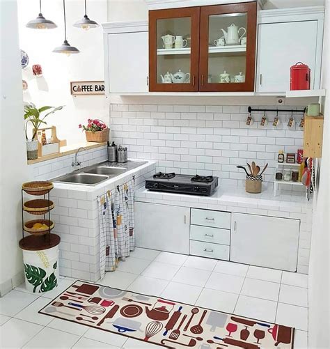 contoh model rak dapur minimalis putih modern cantik rumahtopia