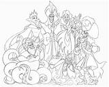 Disney Coloring Pages Characters Villains Book Hard Adults Together Printable Princesses Evil Adult Princess Snow Queen Colouring Baby Color Mario sketch template