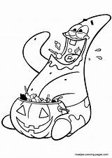 Coloring Patrick Star Halloween Pages Browser Window Print sketch template