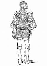 Armour Coloring Backview Edupics Large sketch template