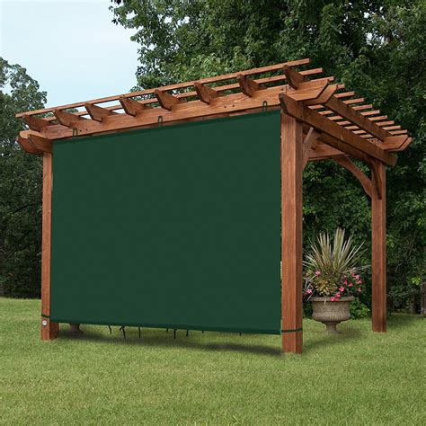 easyhang waterproof xft dark green adjustable side sunshade panel wall  pergola patio