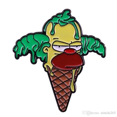 2020 Homer Simpson With Ice Cream On His Face Pin From