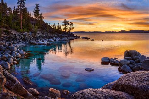 california lake lake tahoe wallpaper nature  landscape