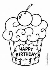 Birthday Happy Coloring Pages Kids Color Printable sketch template
