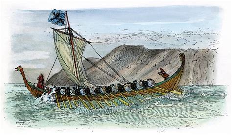 viking ship  drawing  granger fine art america