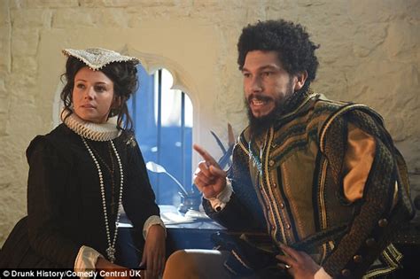 michelle keegan plays sex mad royal in drunk history daily mail online