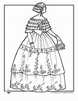 Coloring Victorian Pages Doll Kids Colouring Dolls sketch template