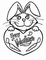 Coloring Valentine Valentines Pages Printable Kids Bunny Color Rabbit Drawing Print Sheets Man Printables Iron Coloring4free Animals 2021 Holiday Ferngully sketch template