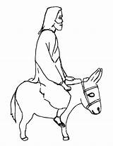 Jesus Donkey Riding Enters Coloring Jerusalem Kids Pages Christian Crossmap sketch template