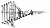 Drawing Bridge Gate Francisco San Golden Bay Sketch Outline State Skyline Paintingvalley Stock Shutterstock sketch template