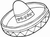 Coloring Mexican Hat Sombrero Pages Mayo Printable Getcolorings Ma Color Getdrawings sketch template