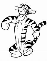 Tigger Coloring Pages Color Tiger Print Funny Colouring Sketch Printable Disney Line Book Drawing Clipart Kids Cartoon Sheets Cartoonbucket Drawings sketch template