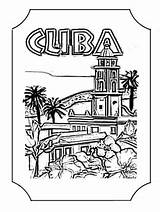 Cuba sketch template