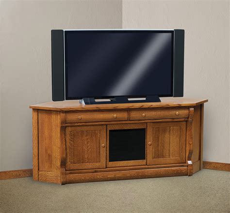 classic sleigh corner tv stand amish solid wood tv stands
