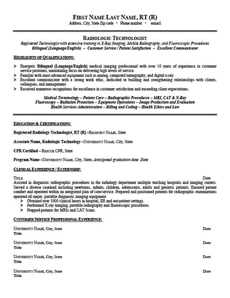 radiologic technologist resume template premium resume samples