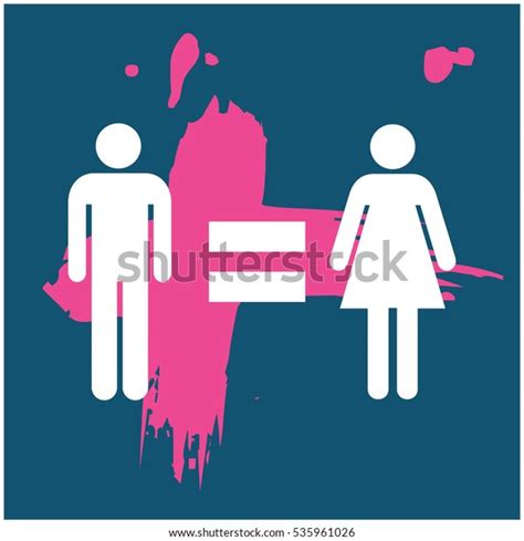 Man Equal Woman Gender Equality Concept Stock Vector Royalty Free