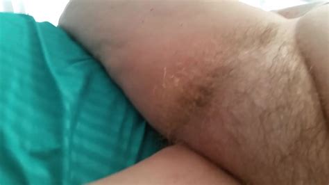 leg hanging out of bed reveal her soft hairy mound porn f7
