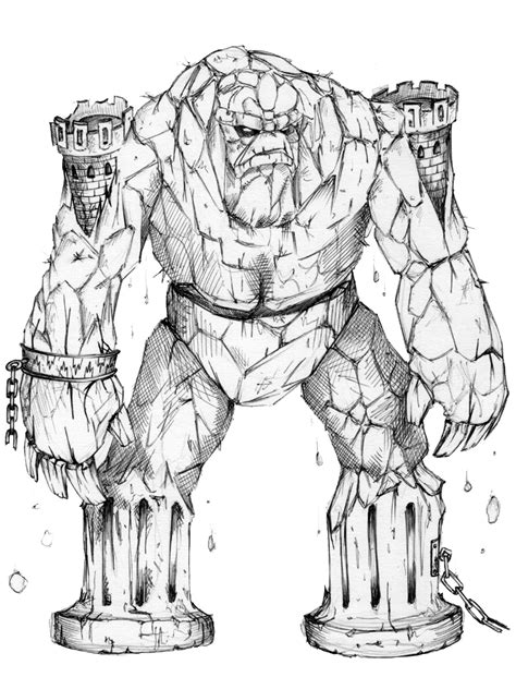 stone golem  saintyak  deviantart