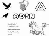 Norse Pagan Deity Odin Designlooter sketch template