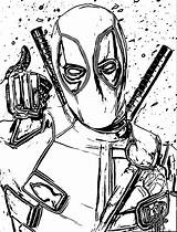 Deadpool Loudlyeccentric sketch template