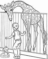 Zoo Coloring Giraffe Pages Children Drawing Coloringpagesfortoddlers Animals Colouring Six Beautiful Kids sketch template