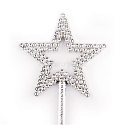 crystal star wand  white stock image image  decoration