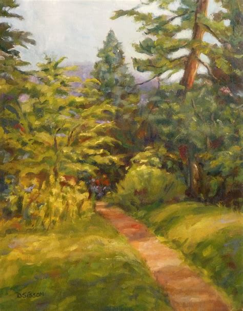 daily painting projects private path oil landscape painting forest